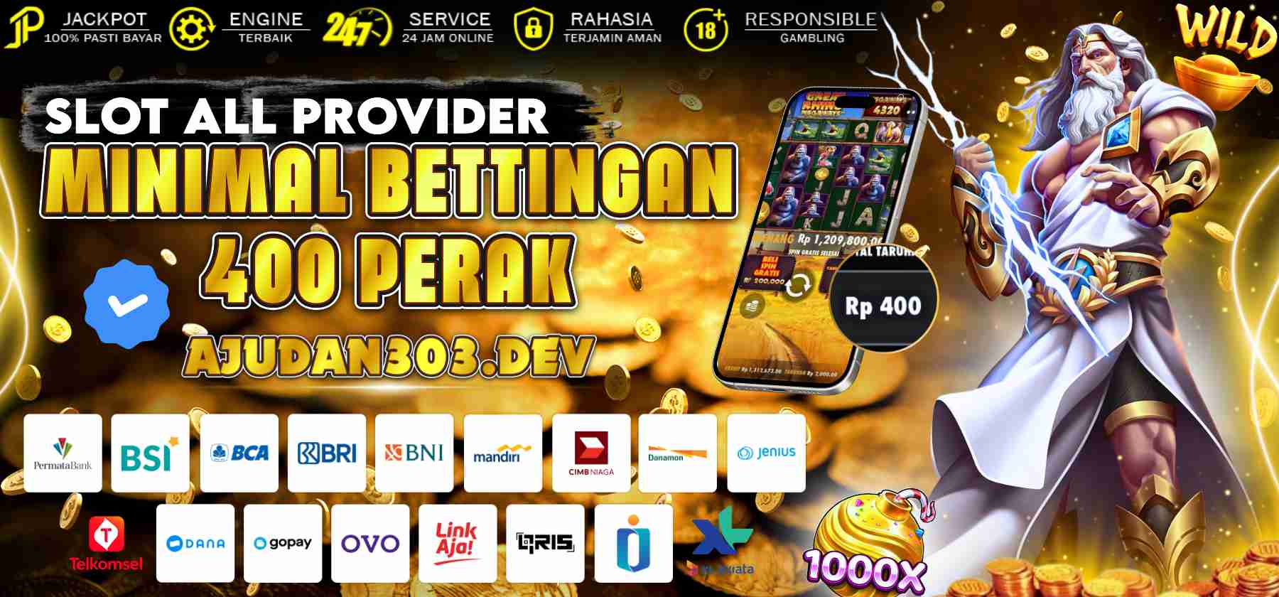 ntarmuka modern dan user-friendly AJUDAN303 mobile